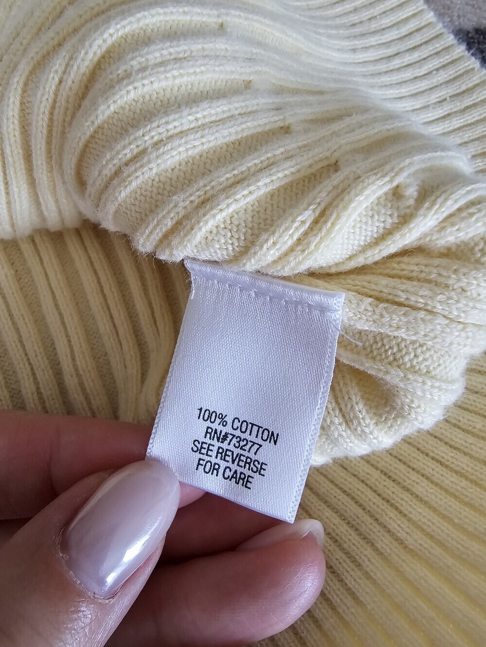 croft & barrow Cream Ribbed Scoop Neck Top - Picture 9 of 9